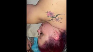 Horny MILF gets face fucked and used
