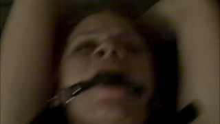 handcuffed and ball gaged cum facial